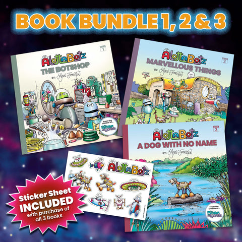 Alottabotz Book Bundle: Books 1-3 & Free Stickers