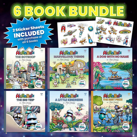 Alottabotz Book Bundle: All 6 Books and Two Sticker Sheets